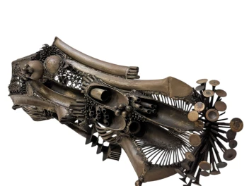 Brutalist Patinated Metal Abstract Sculpture by Frans de Boer Lichtveld, 1964